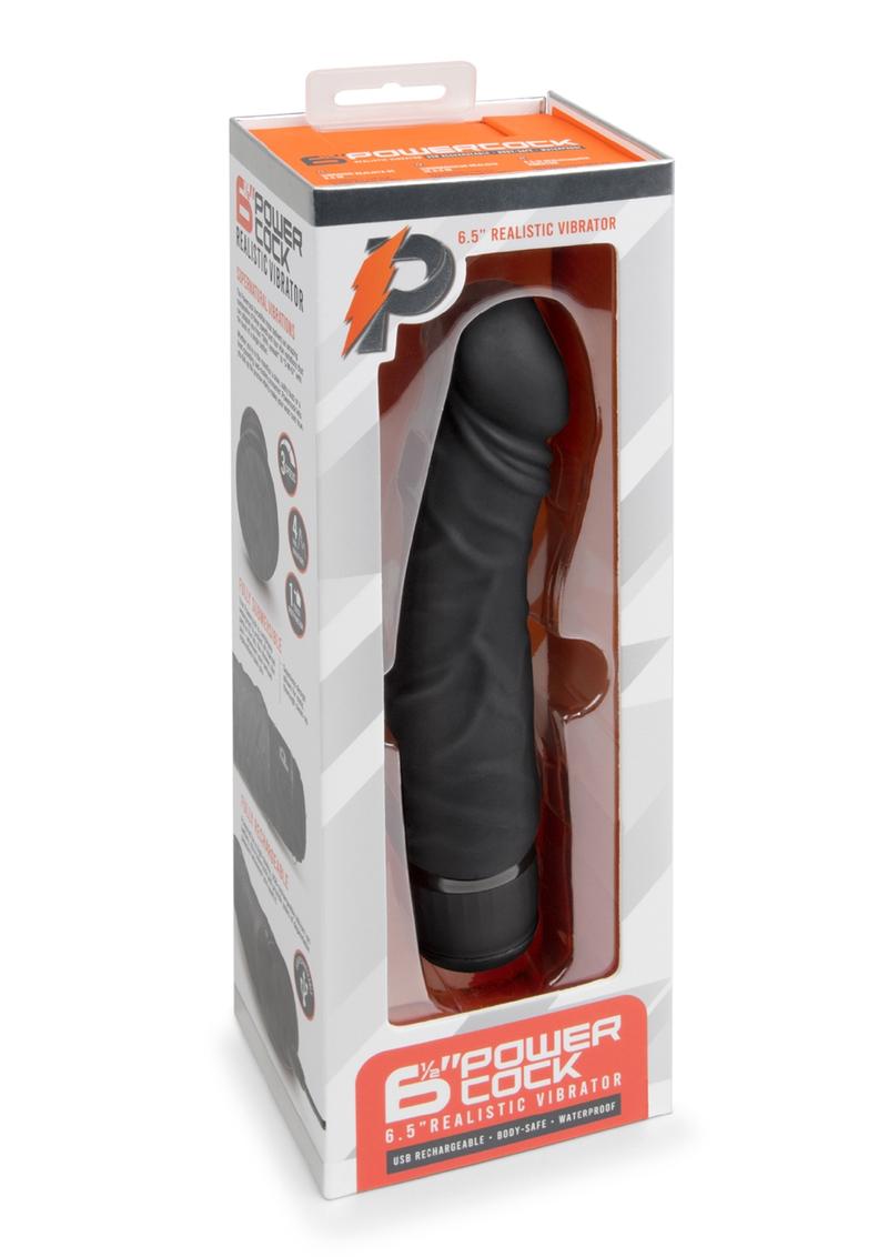 PowerCocks 6 Inch Silicone Rechargeable Realistic Vibrator