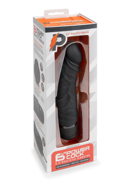 PowerCocks 6 Inch Silicone Rechargeable Realistic Vibrator