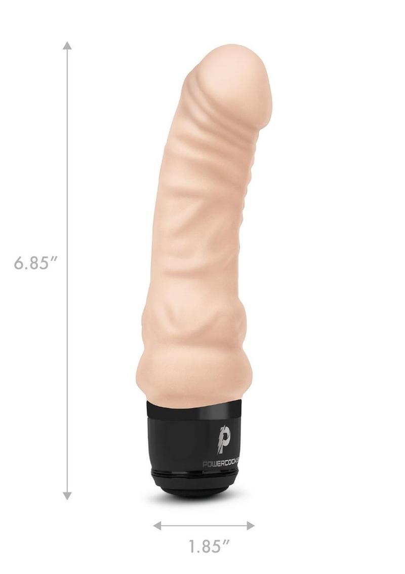 PowerCocks 6 Inch Silicone Rechargeable Realistic Vibrator