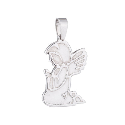 Praying Angel, Guardian Angel, Pray daughter, Protection, Heaven Necklace Pendant Charm Bead Bails Findings for Jewelry Making J-515