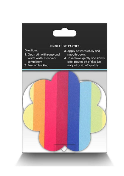 Pretty Pasties Pride Heart And Flower Rainbow 2 Pairs