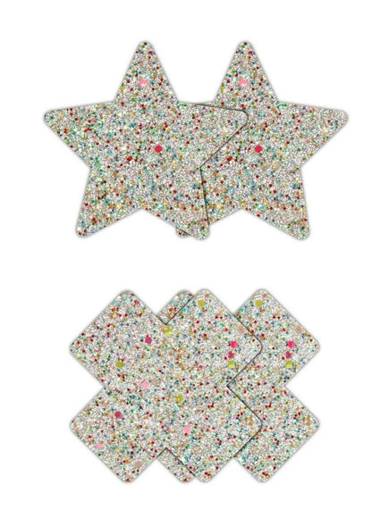 Pretty Pasties Glow in the Dark Star Multicolor 2 Pairs