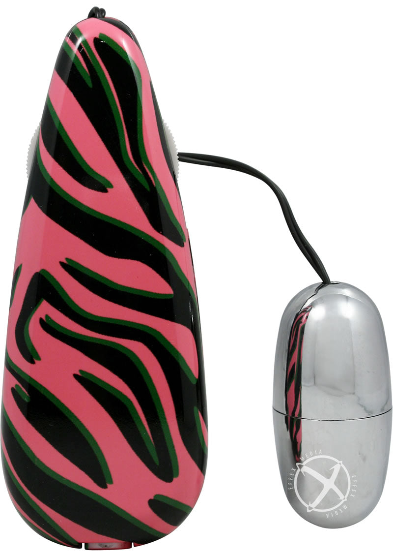 Primal Instinct Zebra Print Bullet Vibrator
