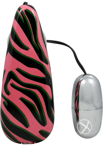 Primal Instinct Zebra Print Bullet Vibrator