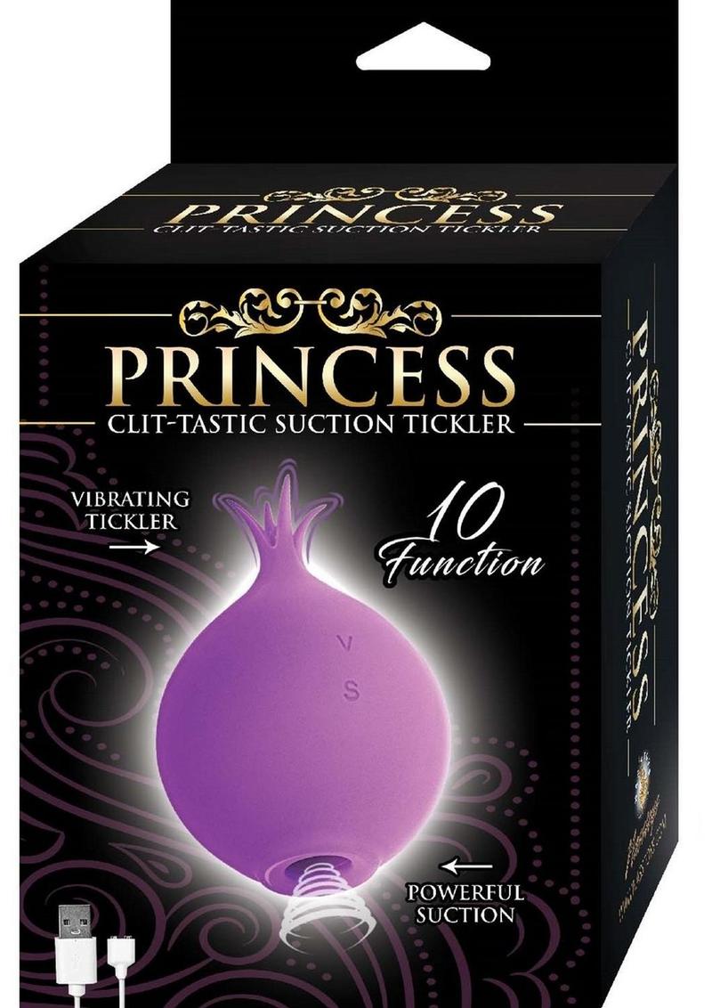 Princess Clit-Tastic Rechargeable Silicone Suction Tickler 10 Function