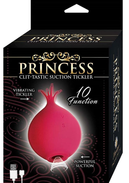 Princess Clit-Tastic Rechargeable Silicone Suction Tickler 10 Function