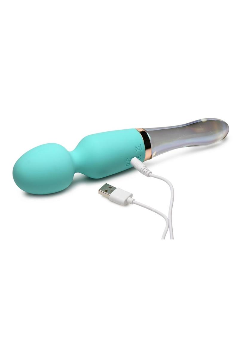 Prisms Vibra-Glass 10X Dual Ended Silicone/Glass Wand