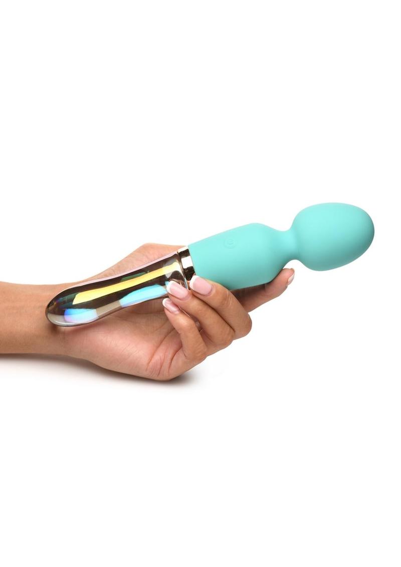 Prisms Vibra-Glass 10X Dual Ended Silicone/Glass Wand