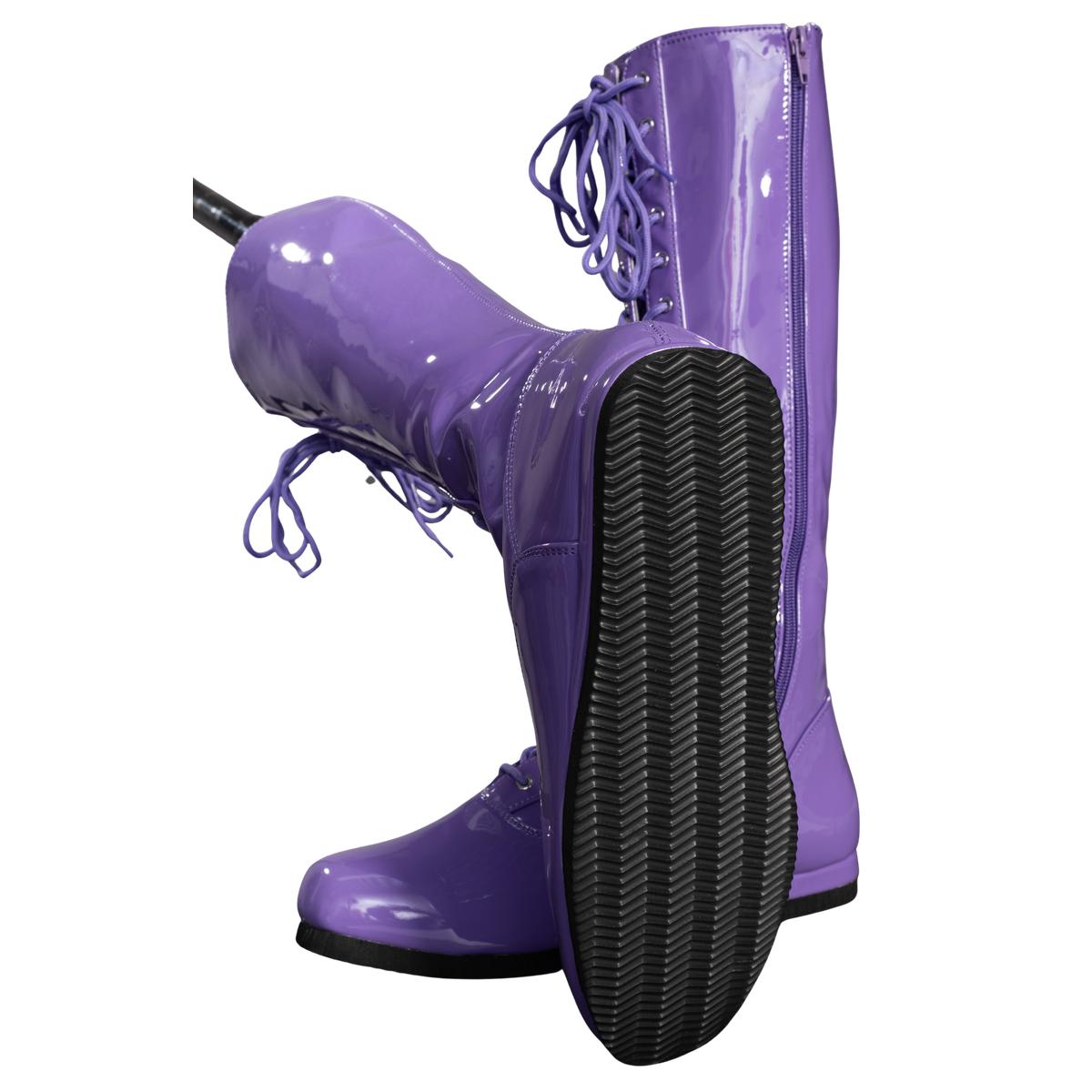 Pro Wrestler / Superhero Purple Halloween Cosplay Costume Boots