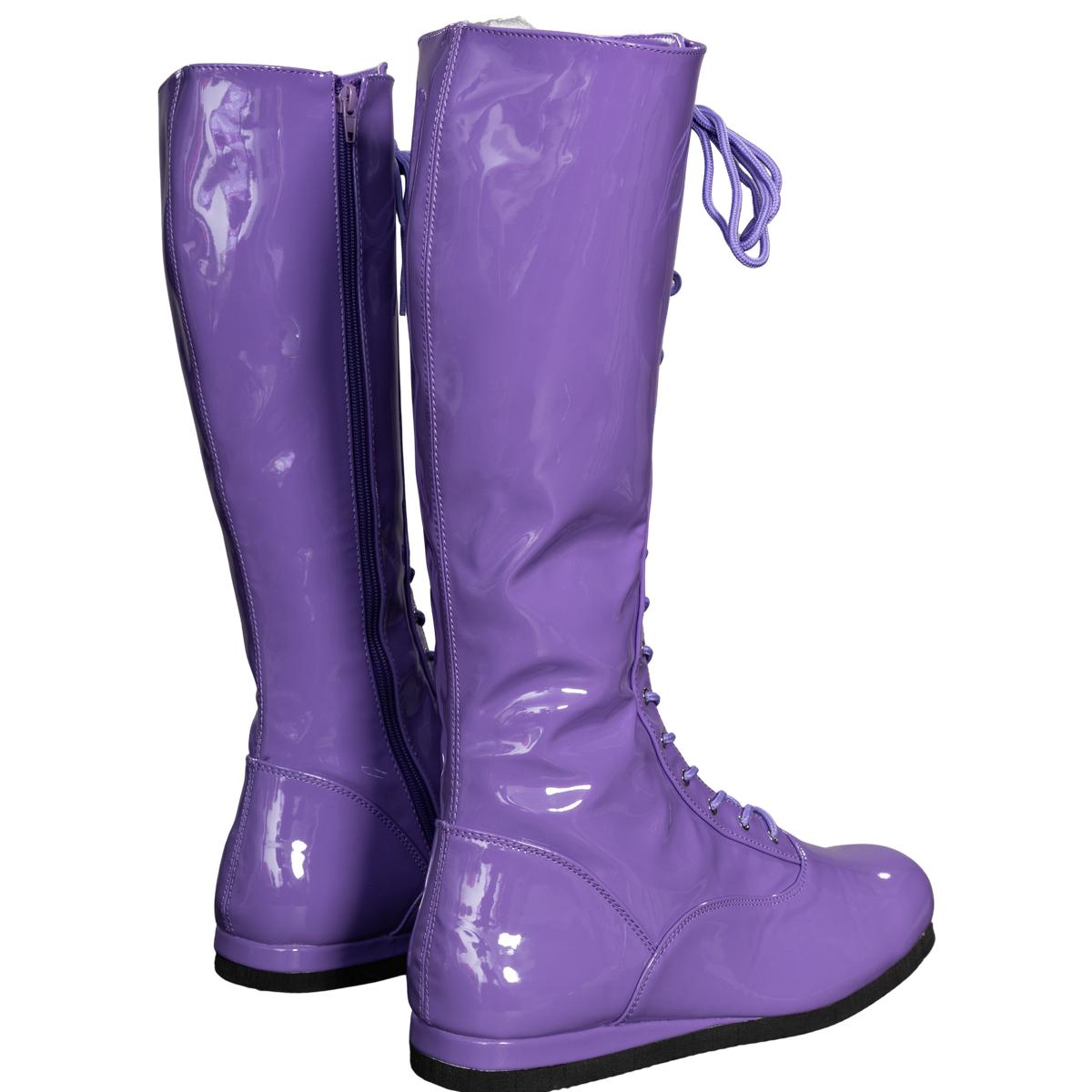 Pro Wrestler / Superhero Purple Halloween Cosplay Costume Boots