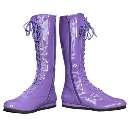 Pro Wrestler / Superhero Purple Halloween Cosplay Costume Boots