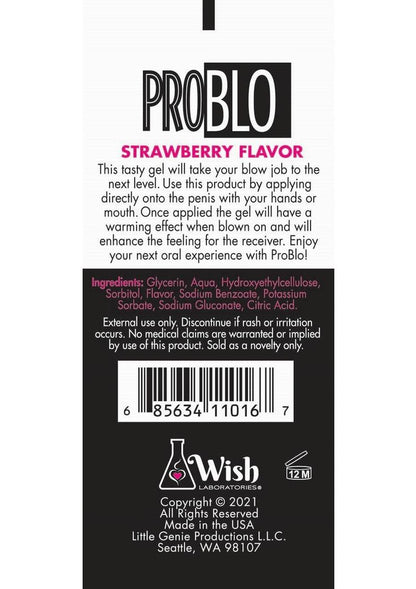 ProBlo Strawberry Flavored Oral Pleasure Gel