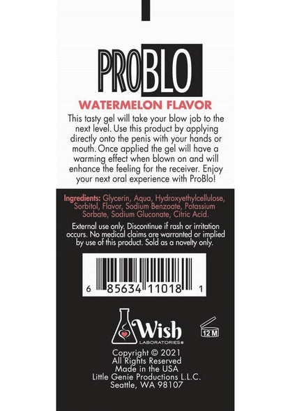 ProBLO Watermelon Flavored Oral Pleasure Gel 10ml 65 Pack