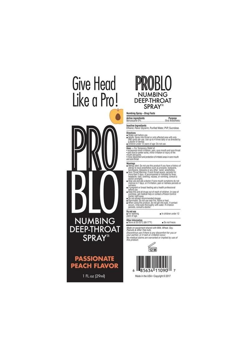 ProBlo Peach Deep-Throat Spray