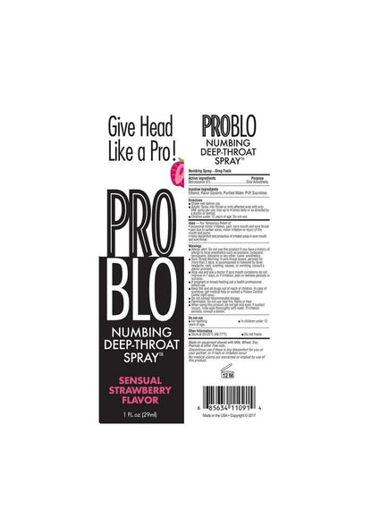 ProBlo Numbing Deep-Throat Spray Sensual Strawberry Flavor