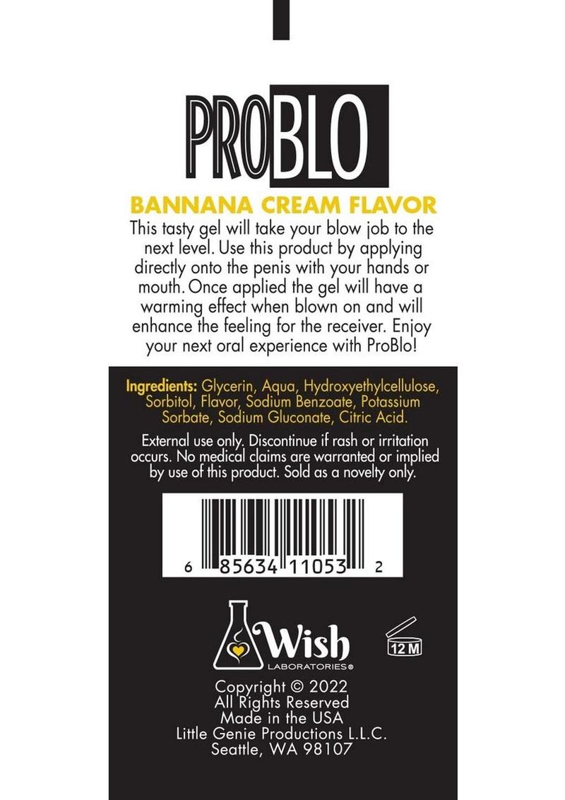 ProBlo Oral Pleasure Gel With Banana Cream Flavor