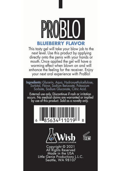 Problo Oral Pleasure Juicy Blueberry Flavor Gel