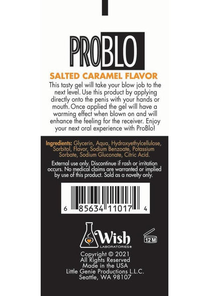 ProBlo Oral Pleasure Gel With Salted Caramel Flavor