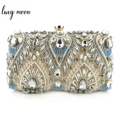 Diamond Rhinestone Clutch - Luxury Evening Minaudière | Femstylo
