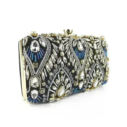 Diamond Rhinestone Clutch - Luxury Evening Minaudière | Femstylo