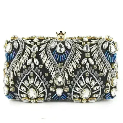 Diamond Rhinestone Clutch - Luxury Evening Minaudière | Femstylo