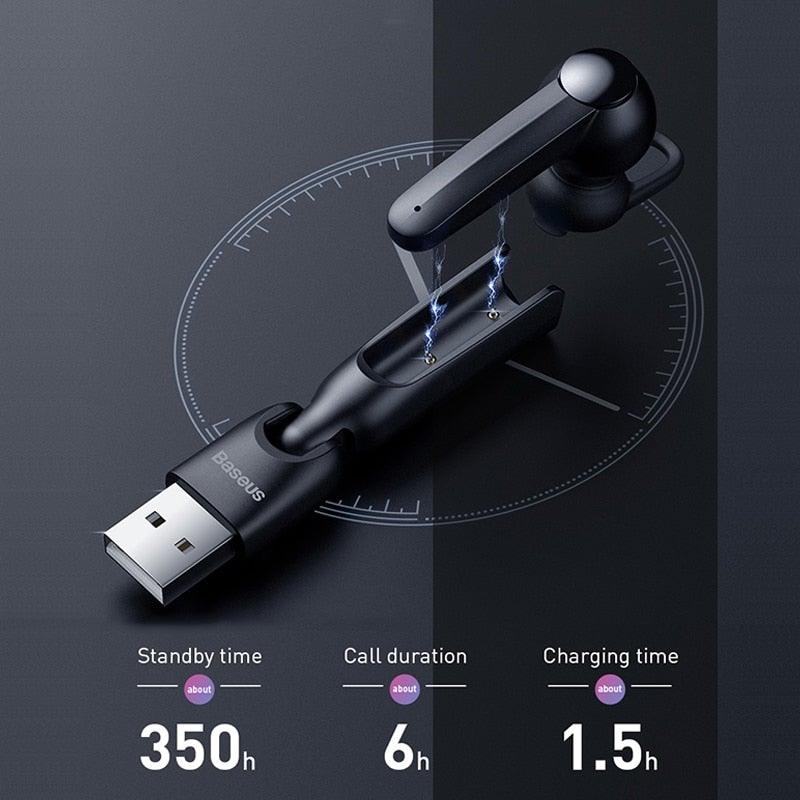 Magnetic Charging Wireless Bluetooth Earphone Bluetooth Headset Single Handsfree with Microphone Business Ear Updated Design with Industry Leading Sound &amp; Improved Comfort, Long Wireless Range,
