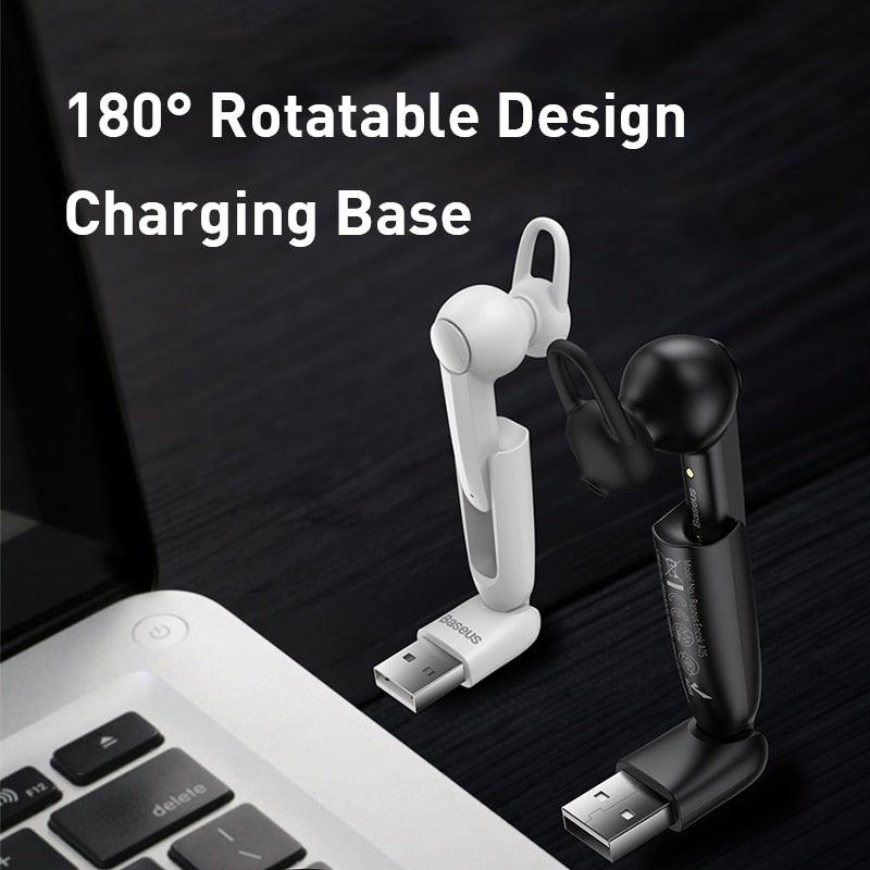 Magnetic Charging Wireless Bluetooth Earphone Bluetooth Headset Single Handsfree with Microphone Business Ear Updated Design with Industry Leading Sound &amp; Improved Comfort, Long Wireless Range,