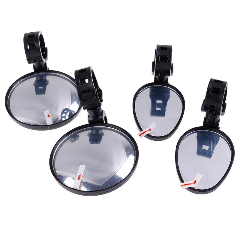 2Pcs Bicycle Mirror Universal Handlebar Rearview Mirror 360 Degree Rotate For Bike Bicycle Cycling Accessories Wide Angle Convex Mirror Adjustable Rotatable Handlebar For Mountain Bike Off Road Bike and Fixed Gear Bike Handlebars