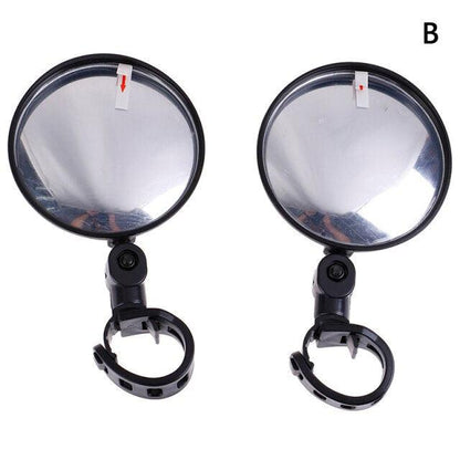 2Pcs Bicycle Mirror Universal Handlebar Rearview Mirror 360 Degree Rotate For Bike Bicycle Cycling Accessories Wide Angle Convex Mirror Adjustable Rotatable Handlebar For Mountain Bike Off Road Bike and Fixed Gear Bike Handlebars