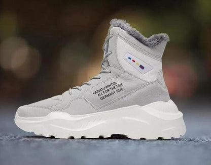Men Winter Autumn Warm Modern High Tops Shoes Rubber Sole Running Sport Shoes High Quality Mesh Walking Jogging Non Slip Athletic Mens Sneakers