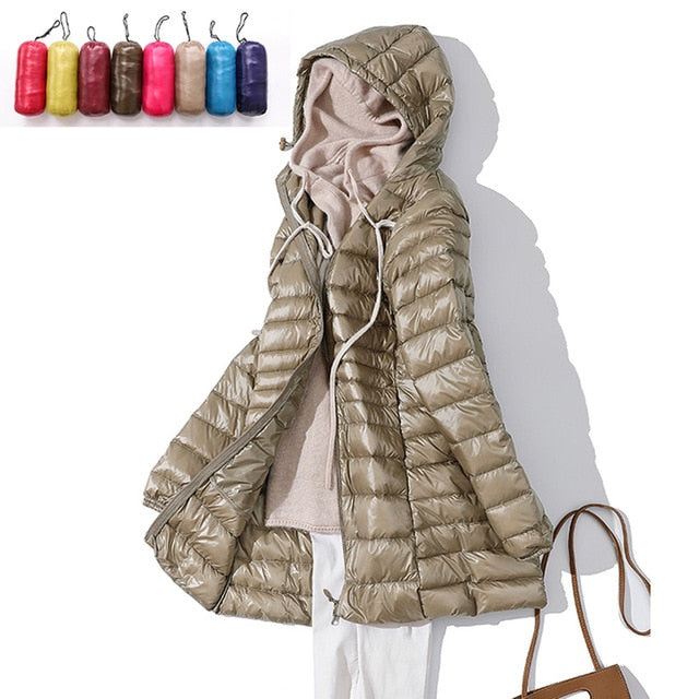 Long Down Jacket 7XL Plus size Women Winter Ultra Light Down Jacket Women With Hooded Down Coat-2