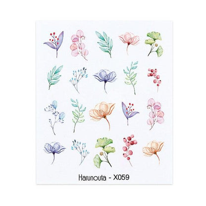 Embossed Nails Sticker 3D Flower Leaves Slider Water Transfer Nail Decals for Nail Art Transfer Sticker  3D Wave Design Decoration for Women Girls Art Stickers Decal Decoration Metallic Curve Strip Line Nail Decor
