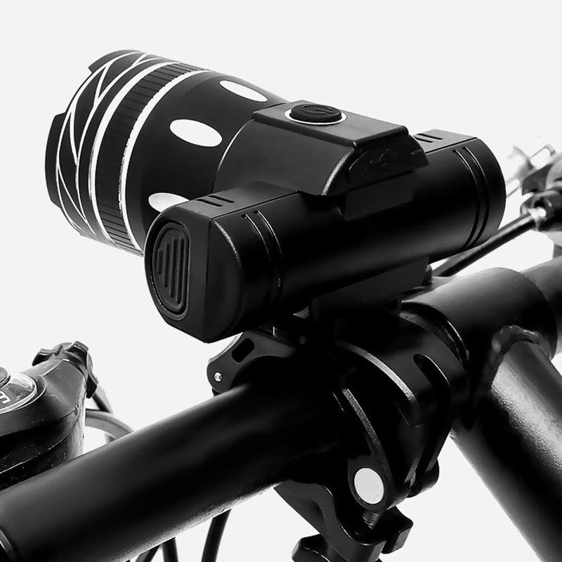 LED Headlight For Bike Electric Scooter USB Rechargeable LED Light Front Lamp High Lumens Brightness Bicycle Light Front With Strong Battery Portable Waterproof Flashlight For Night Cycling