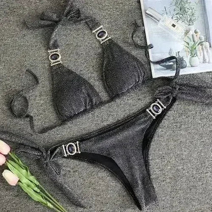 PAYASEN Rhinestone Bikini - Crystal Diamond Swimsuit for Women