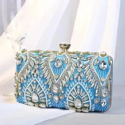 Diamond Rhinestone Clutch - Luxury Evening Minaudière | Femstylo