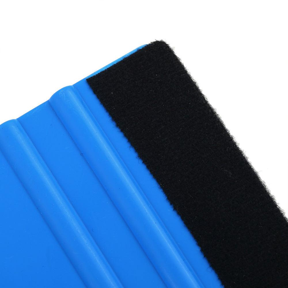Auto Styling Vinyl Carbon Fiber Window Ice Remover Cleaning Wash Car Scraper With Felt Squeegee Tool Film Wrapping Accessories Vehicle Vinyl Wrap Window Tint Film  Plastic Felt Edge Squeegee For Car Vinyl Scraper Decal Applicator
