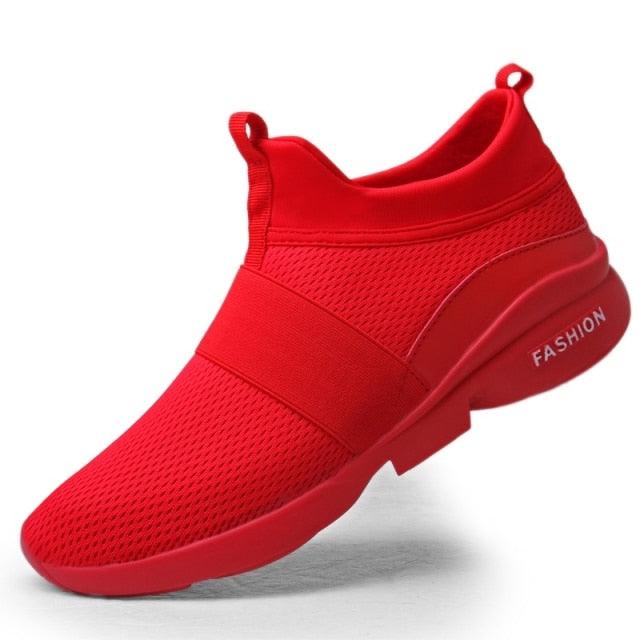 Mens Red Sneakers Flats Sport Footwear Couple Sneakers New Fashion Lovers Casual Lightweight Jogging Breathable Tennis Sport Shoes For Workout OutdoorWalking