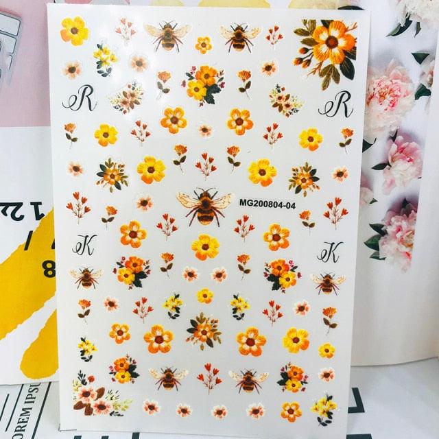 New 3D Self-Adhesive Lovely Red Lips Image Nails Stickers for Nails Sticker Decorations Manicure Valentine&