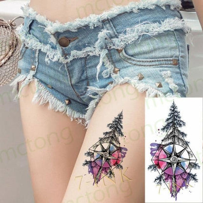 3D Butterfly Waterproof Temporary Tattoo Sticker Snake Flowers Elegant Small Popular Tattoo For Womens Mens