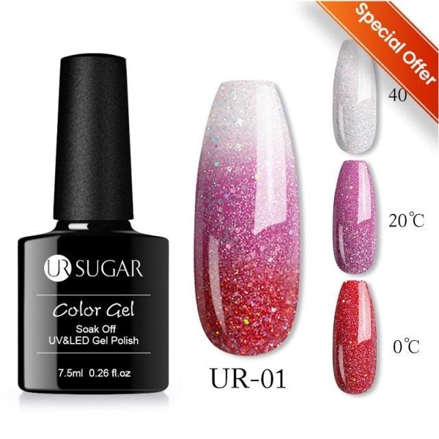 2022 NEW Purple Gel Nail Polish UV Color Changing Gel Nail Polish Stylish Three Layer Effect For Womens