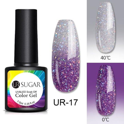 2022 NEW Purple Gel Nail Polish UV Color Changing Gel Nail Polish Stylish Three Layer Effect For Womens