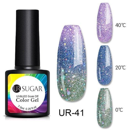 2022 NEW Purple Gel Nail Polish UV Color Changing Gel Nail Polish Stylish Three Layer Effect For Womens