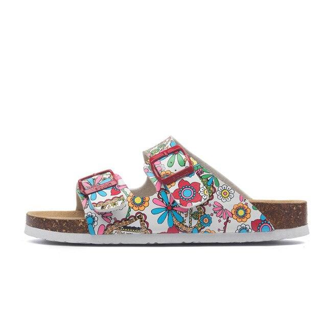 New Summer Beach Slippers Casual Double Buckle Non-slip Clogs Slides Women Slip On Flip Flop Women&