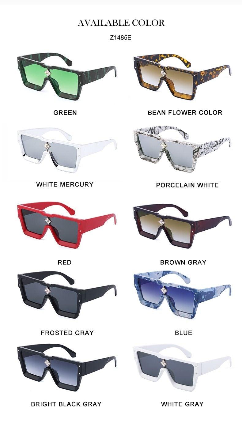 Oversized Square Shape Sunglasses For Women &amp; Men New  Luxury Design Sun Glasses For Female New Fashionable  Large Frame Silver Mirror Eyewear