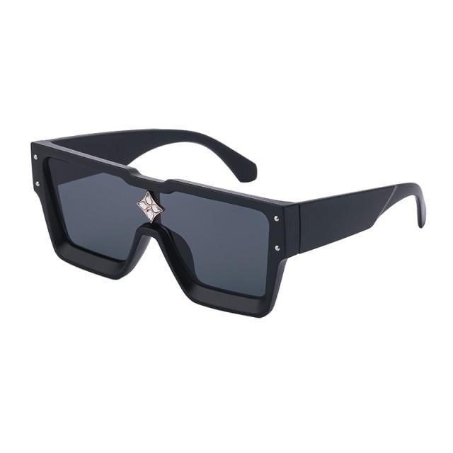 Oversized Square Shape Sunglasses For Women &amp; Men New  Luxury Design Sun Glasses For Female New Fashionable  Large Frame Silver Mirror Eyewear