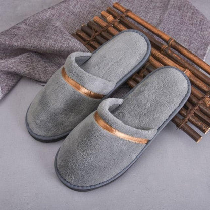 Classic Comfy Plush Slippers Star Thickening Antiskid Hotel Guest Room Home Slip On House Slippers For Women Indoor Outdoor Women&