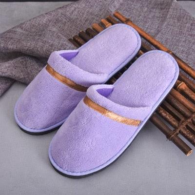 Classic Comfy Plush Slippers Star Thickening Antiskid Hotel Guest Room Home Slip On House Slippers For Women Indoor Outdoor Women&