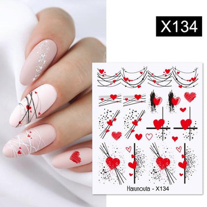 Spring Simple Green Theme Water Decal Sticker Flower Leaf Tree Summer Slider For Manicuring Nail Art Watermarks Art Decoration Manicure Tools Nail Watermark Decals iridescent Decoration Nail Self-Adhesive Decals Nail Stickers Water Transfer Fresh Nail