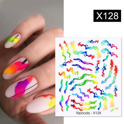 Spring Simple Green Theme Water Decal Sticker Flower Leaf Tree Summer Slider For Manicuring Nail Art Watermarks Art Decoration Manicure Tools Nail Watermark Decals iridescent Decoration Nail Self-Adhesive Decals Nail Stickers Water Transfer Fresh Nail