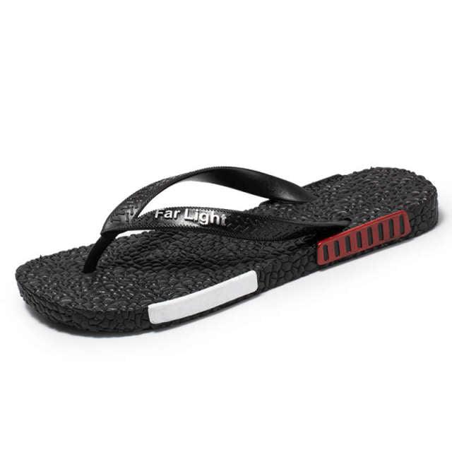Black Man House Slippers Elegant Flip Flop Pool Slippers Summer Sandals  Men&